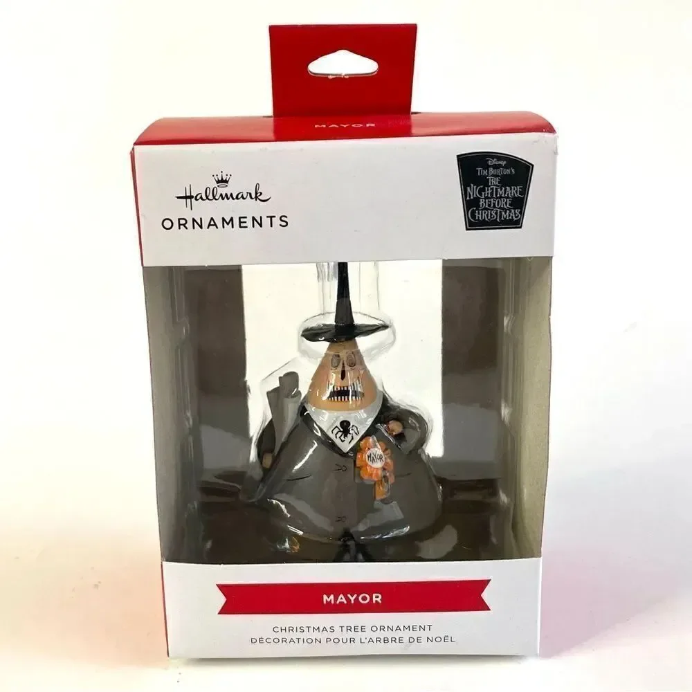 Hallmark Nightmare Before Christmas Mayor Christmas Tree Ornament 2022 2-Sided